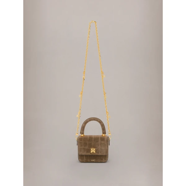 Amiri Chain Strap with MA Pendant in Gold, view 2 | Bag Straps | Coveti