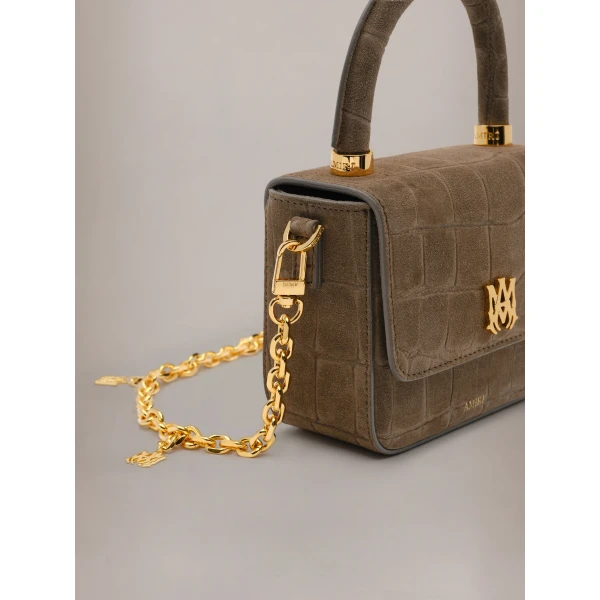 Amiri Chain Strap with MA Pendant in Gold, view 3 | Bag Straps | Coveti