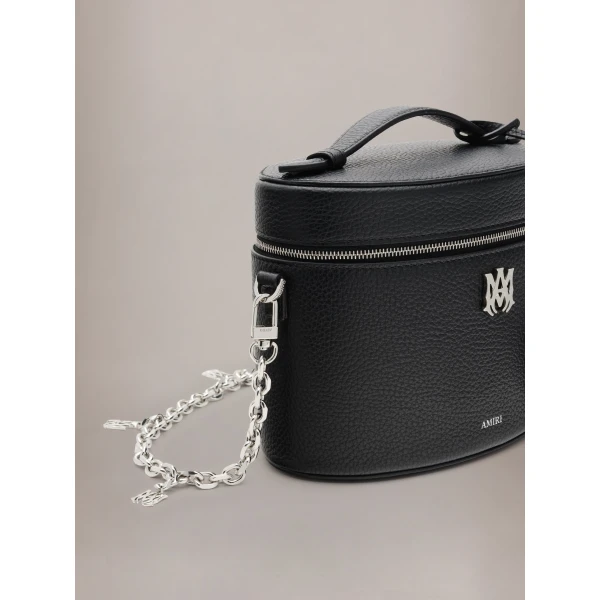 Amiri Chain Strap with MA Pendant in Nickel, view 3 | Bag Straps | Coveti