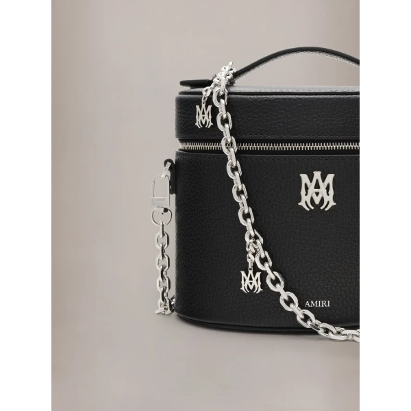 Amiri Chain Strap with MA Pendant in Nickel, view 4 | Bag Straps | Coveti