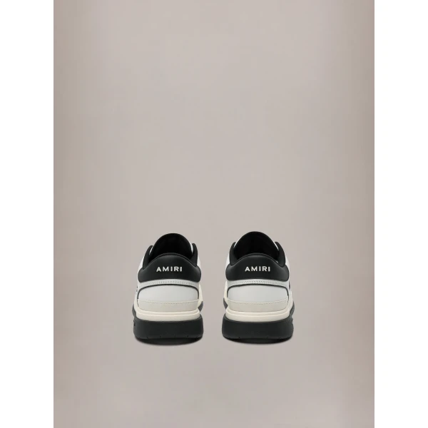 Amiri Classic Low Sneakers in White Black, view 4 | Sneakers | Coveti