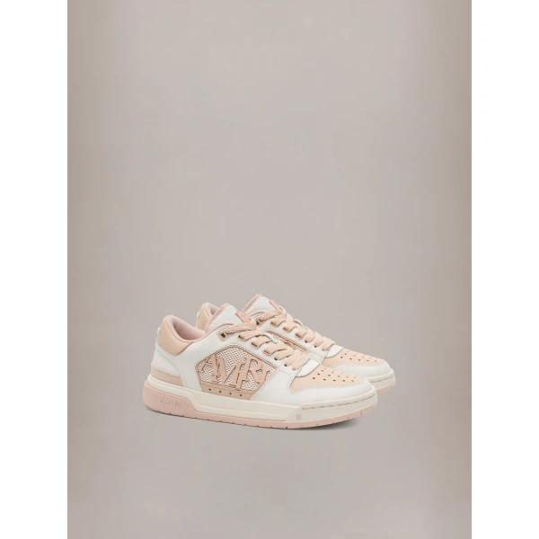 Amiri Classic Low Sneakers in White Pink, view 2 | Sneakers | Coveti
