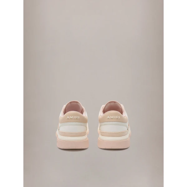 Amiri Classic Low Sneakers in White Pink, view 4 | Sneakers | Coveti