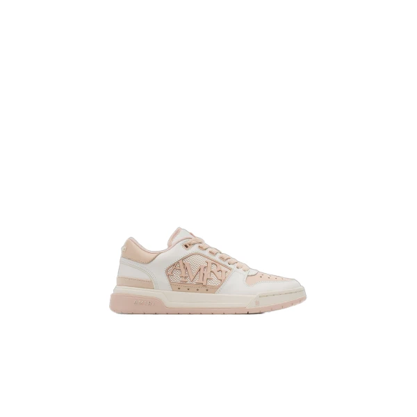 Amiri Classic Low Sneakers in White Pink | Sneakers | Coveti
