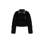 Amiri Corduroy Down Puffer in Black | Jackets | Coveti