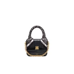 Amiri Croc Embossed Micro MA Bag in Black | Mini Bags | Coveti