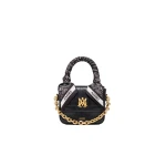Amiri Croc Embossed Nano MA Bag in Black | Mini Bags | Coveti