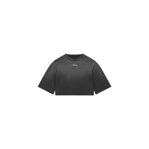 Amiri Cropped Tee in Black