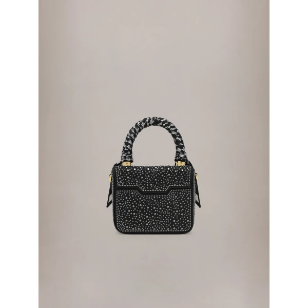 Amiri Crystal Micro MA Bag in Black, view 2 | Mini Bags | Coveti