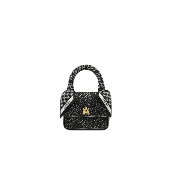 Amiri Crystal Micro MA Bag in Black | Mini Bags | Coveti