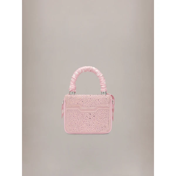 Amiri Crystal Micro MA Bag in Pink, view 2 | Mini Bags | Coveti