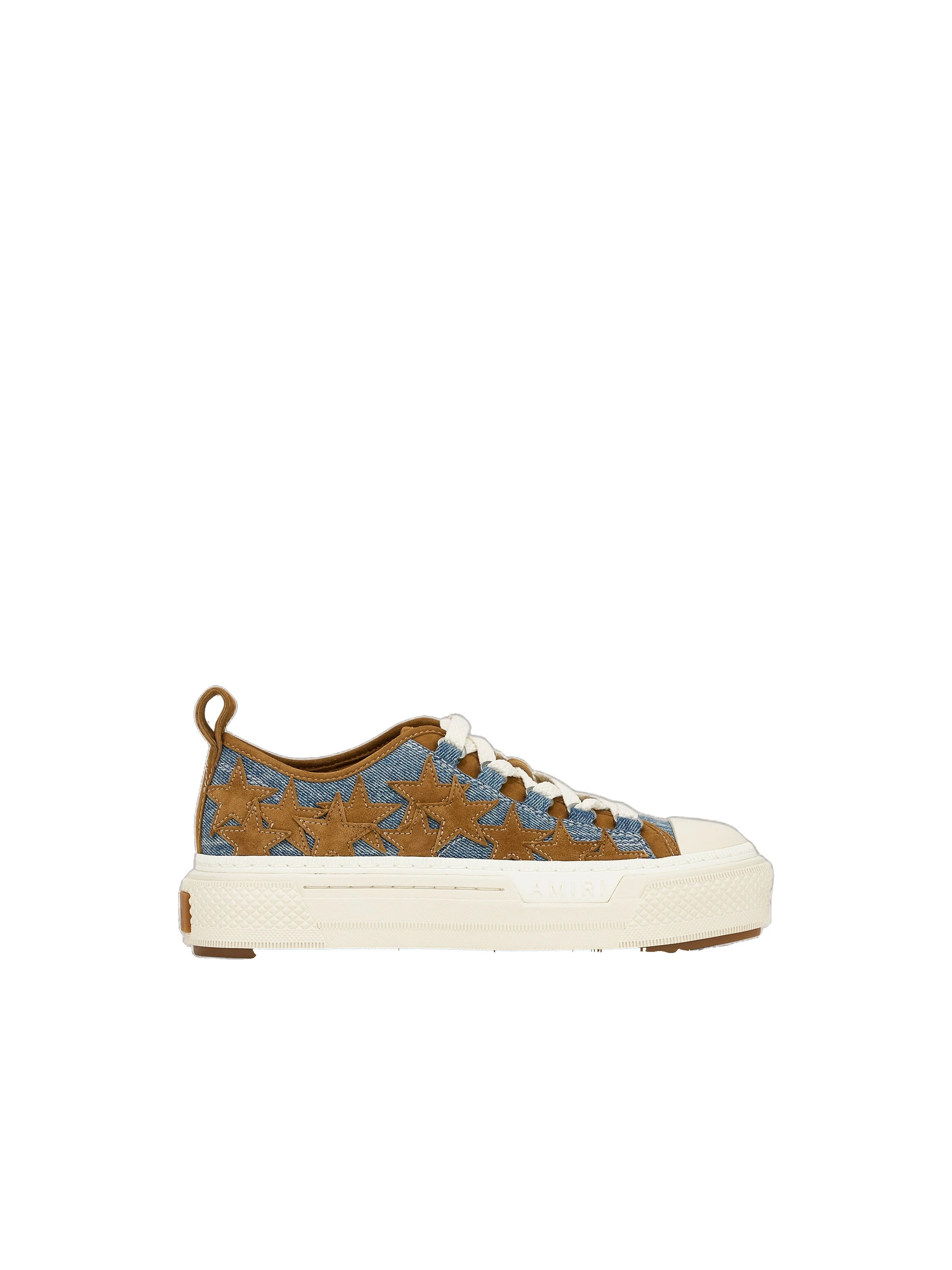 Amiri Denim Stars Court Low Sneakers in Yellow Amiri Denim Stars Court Low Sneakers in Yellow | Sneakers | Coveti