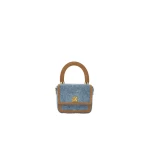 Amiri Denim Suede Micro MA Bag in Marble Indigo | Mini Bags | Coveti