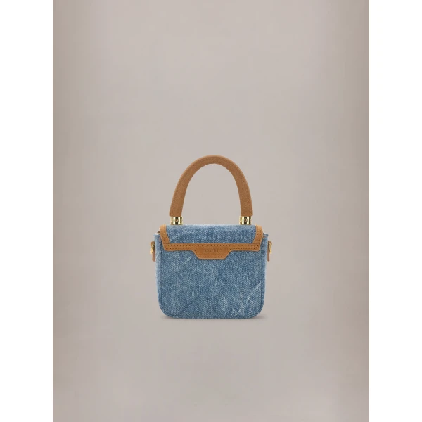 Amiri Denim Suede Nano MA Bag in Marble Indigo, view 4 | Mini Bags | Coveti