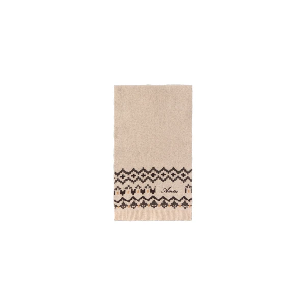Amiri Fairisle Scarf in Semolina | Scarves | Coveti