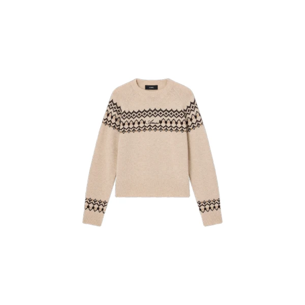 Amiri Fairisle Sweater in Semolina | Sweaters | Coveti