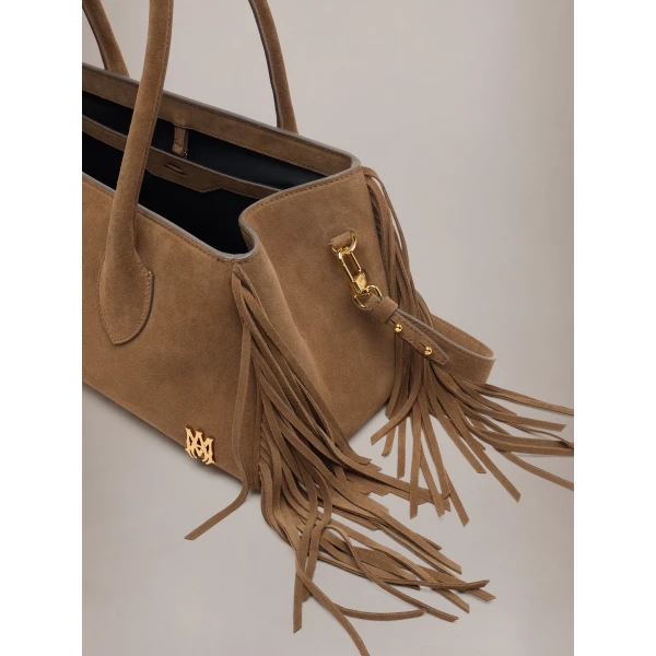 Amiri Fringe 40 Shoulder Bag in Brown, view 3 | Shoulder & Crossbody Bags | Coveti