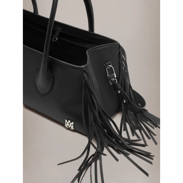Amiri Fringe Honey 40 Shoulder Bag in Black, view 3 | Shoulder & Crossbody Bags | Coveti