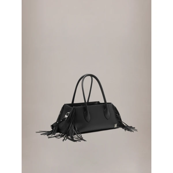 Amiri Fringe Honey 40 Shoulder Bag in Black, view 4 | Shoulder & Crossbody Bags | Coveti