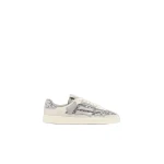 Amiri Glitter Pacific Bones Sneakers in Silver Grey | Sneakers | Coveti