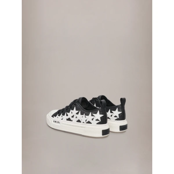 Amiri Glitter Stars Court Low Sneakers in Black, view 4 | Sneakers | Coveti