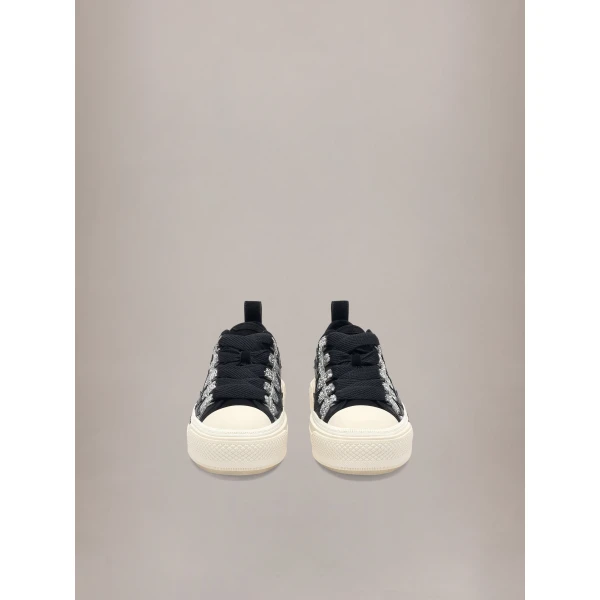 Amiri Glitter Stars Court Low Sneakers in Grey, view 3 | Sneakers | Coveti