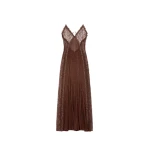 Amiri Lace Slip Gown in Coffee | Evening Gowns | Coveti