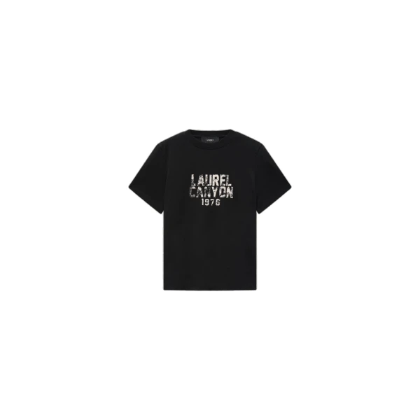 Amiri Laurel Canyon Regular Tee in Black | T-shirts | Coveti
