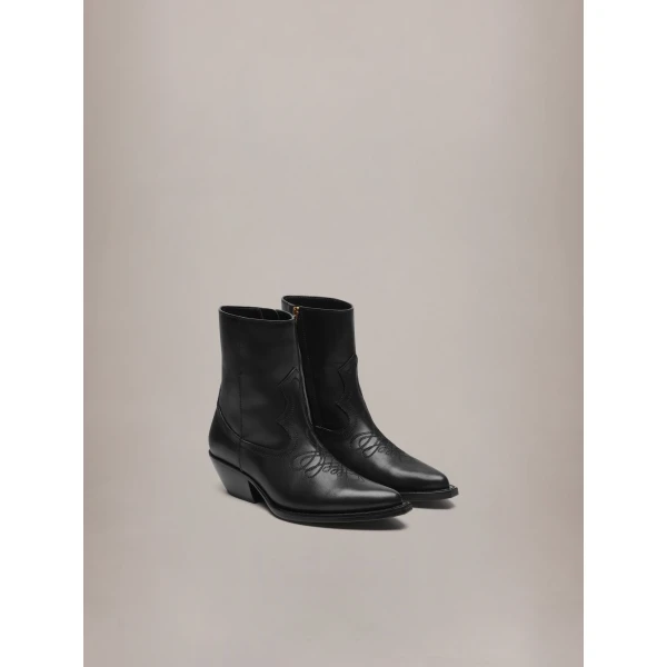 Amiri Leather Ryder Boot in Black, view 2 | Boots | Coveti
