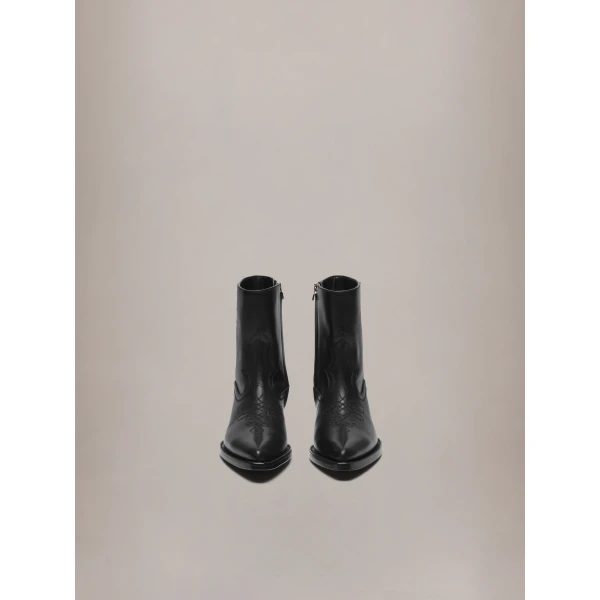 Amiri Leather Ryder Boot in Black, view 3 | Boots | Coveti