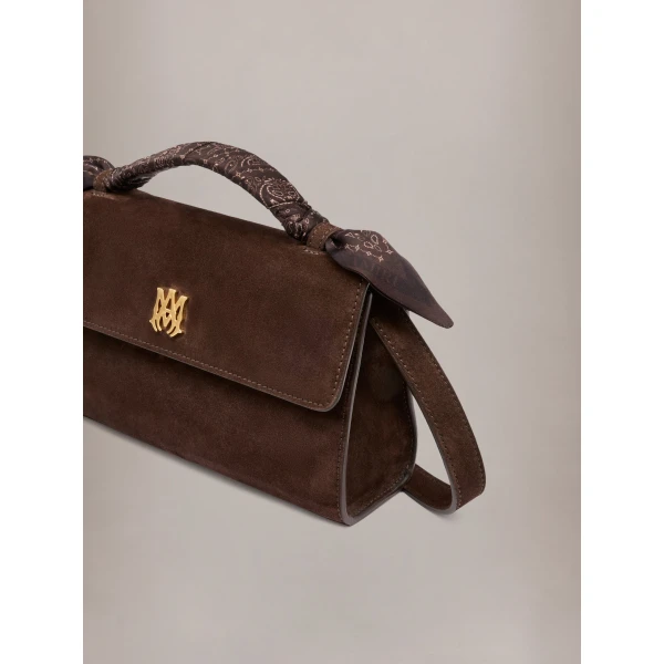 Amiri Long MA Pochette Bag in Dark Brown, view 4 | Shoulder & Crossbody Bags | Coveti