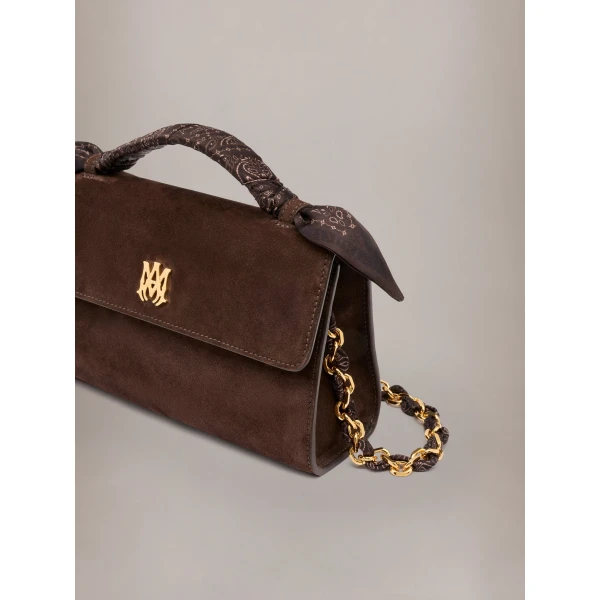 Amiri Long MA Pochette Bag in Dark Brown, view 5 | Shoulder & Crossbody Bags | Coveti