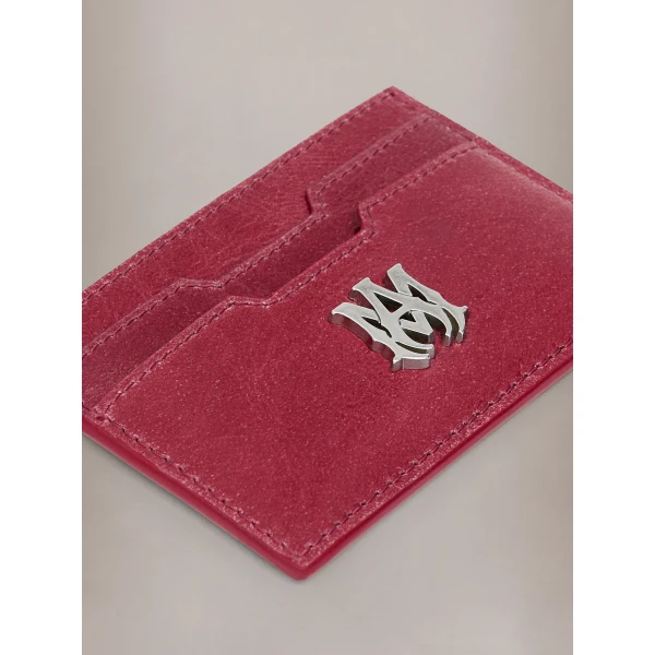 Amiri MA Card Holder in Red Rose, view 3 | Wallets & Purses | Coveti