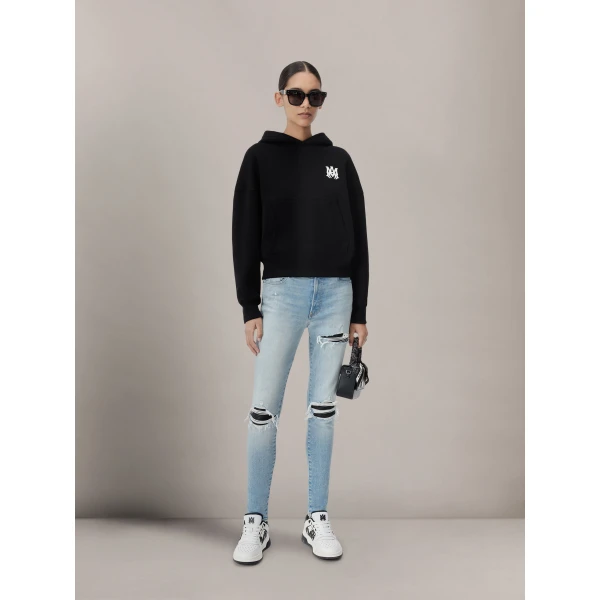 Amiri MA Core Logo Hoodie in Black, view 2 | Hoodies | Coveti