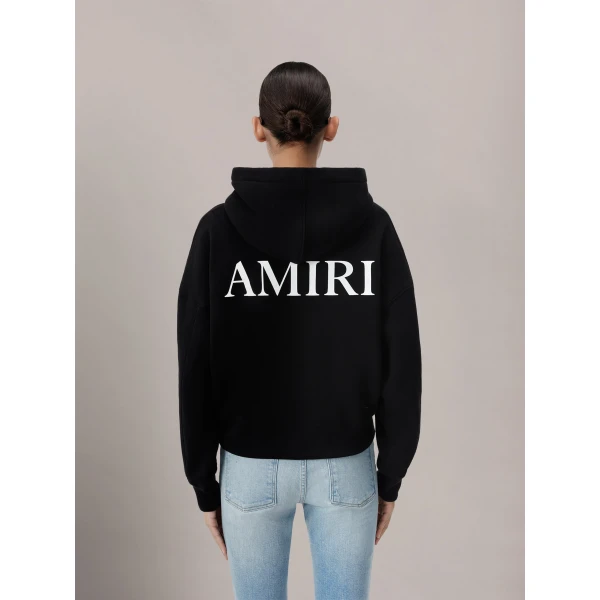 Amiri MA Core Logo Hoodie in Black, view 4 | Hoodies | Coveti