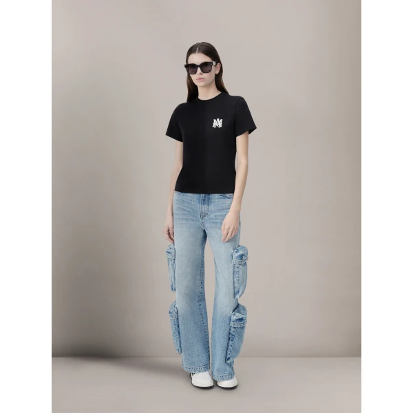Amiri MA Core Logo Tee in Black, view 2 | T-shirts | Coveti