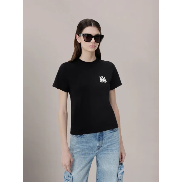 Amiri MA Core Logo Tee in Black, view 3 | T-shirts | Coveti