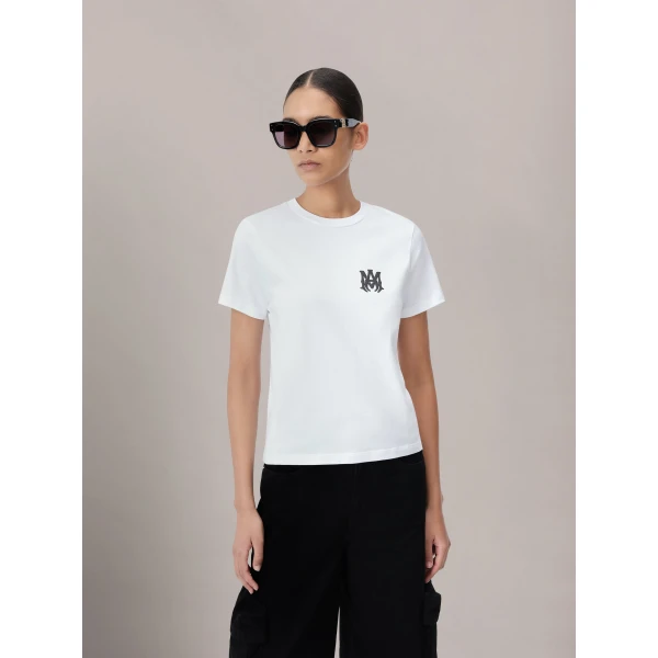 Amiri MA Core Logo Tee in White, view 3 | T-shirts | Coveti