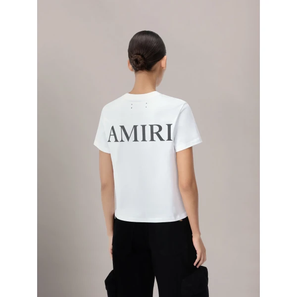 Amiri MA Core Logo Tee in White, view 4 | T-shirts | Coveti