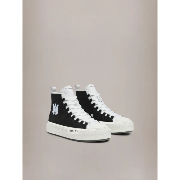 Amiri MA Court Hi Sneakers in Black White, view 2 | Sneakers | Coveti