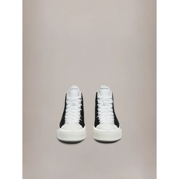 Amiri MA Court Hi Sneakers in Black White, view 3 | Sneakers | Coveti