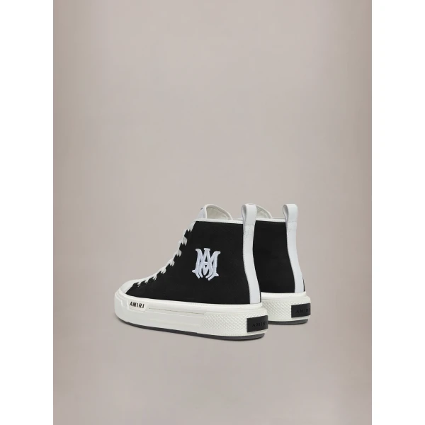 Amiri MA Court Hi Sneakers in Black White, view 4 | Sneakers | Coveti