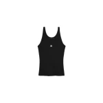 Amiri MA Embroidered Ribbed Tank in Black | Sleeveless | Coveti