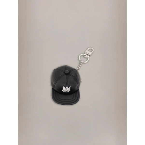 Amiri MA Hat Keychain in Black, view 2 | Bag charms | Coveti