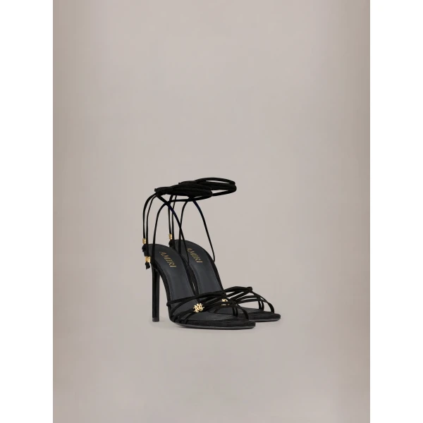 Amiri MA Heeled Sandal in Black, view 2 | Sandals | Coveti