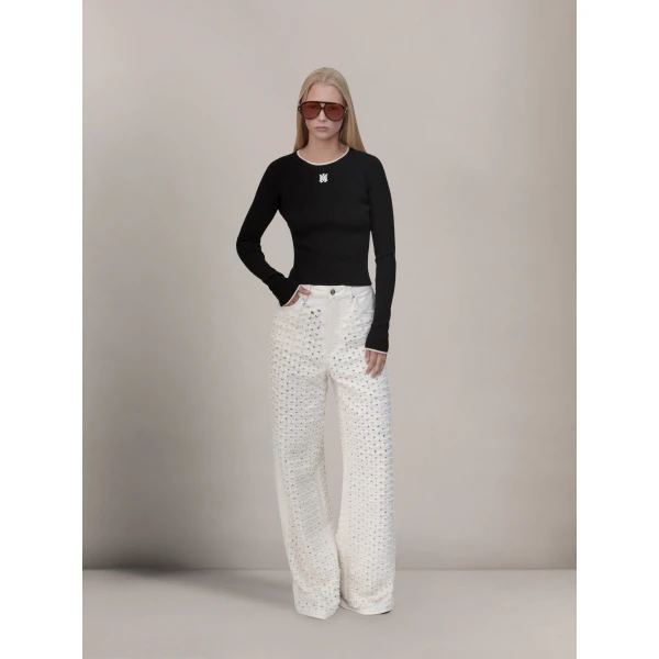 Amiri MA Long Sleeve Tee in Black, view 2 | Long Sleeve | Coveti