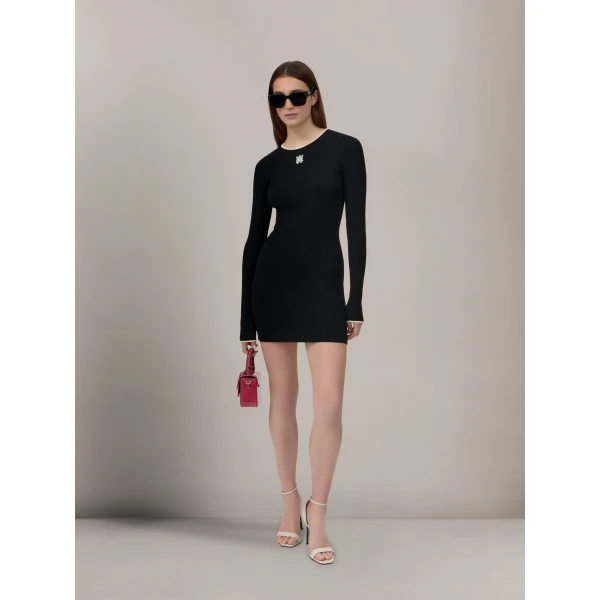 Amiri MA Mini Dress in Black, view 2 | Mini Dresses | Coveti
