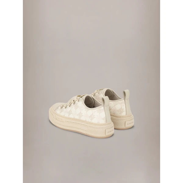 Amiri MA Quad Canvas Court Low Sneakers in Alabaster, view 4 | Sneakers | Coveti