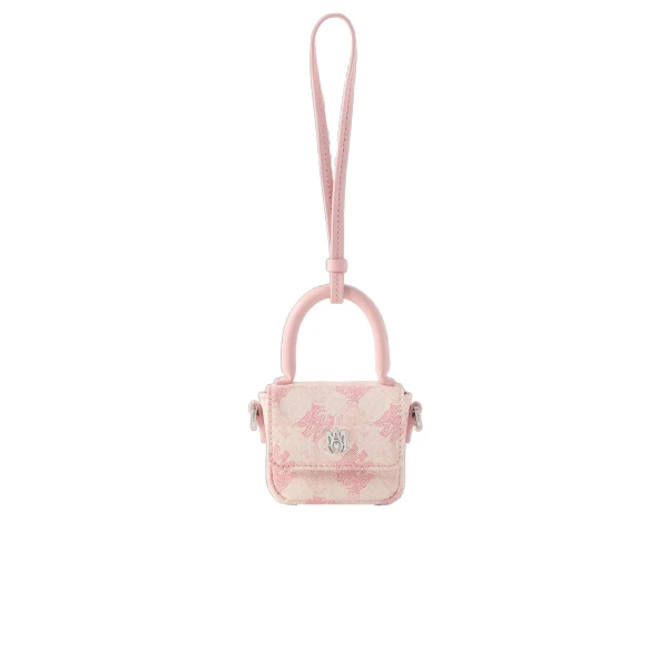 Amiri MA Quad Canvas MA Charm in Pink | Bag charms | Coveti