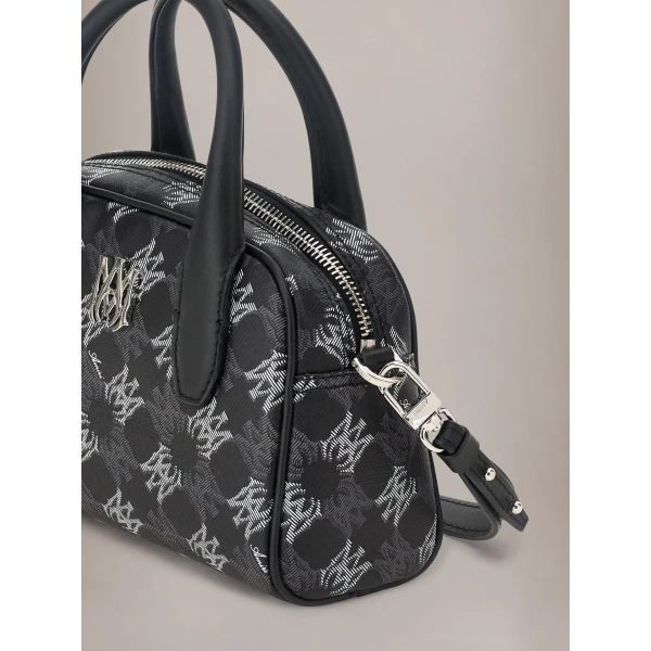 Amiri MA Quad Canvas Micro Bowling Bag in Black, view 4 | Mini Bags | Coveti